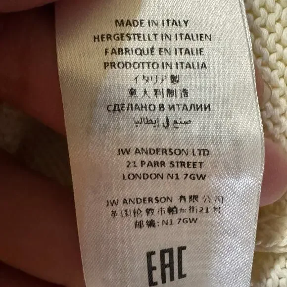 JW ANDERSON Twist-front cutout cotton dress Cream Size XS - Picture 13 of 13